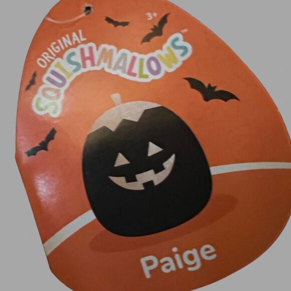 NWT Paige the Black Pumpkin Squishmallows 2021 Halloween Squad Plush Animal 3.5” - Picture 3 of 4